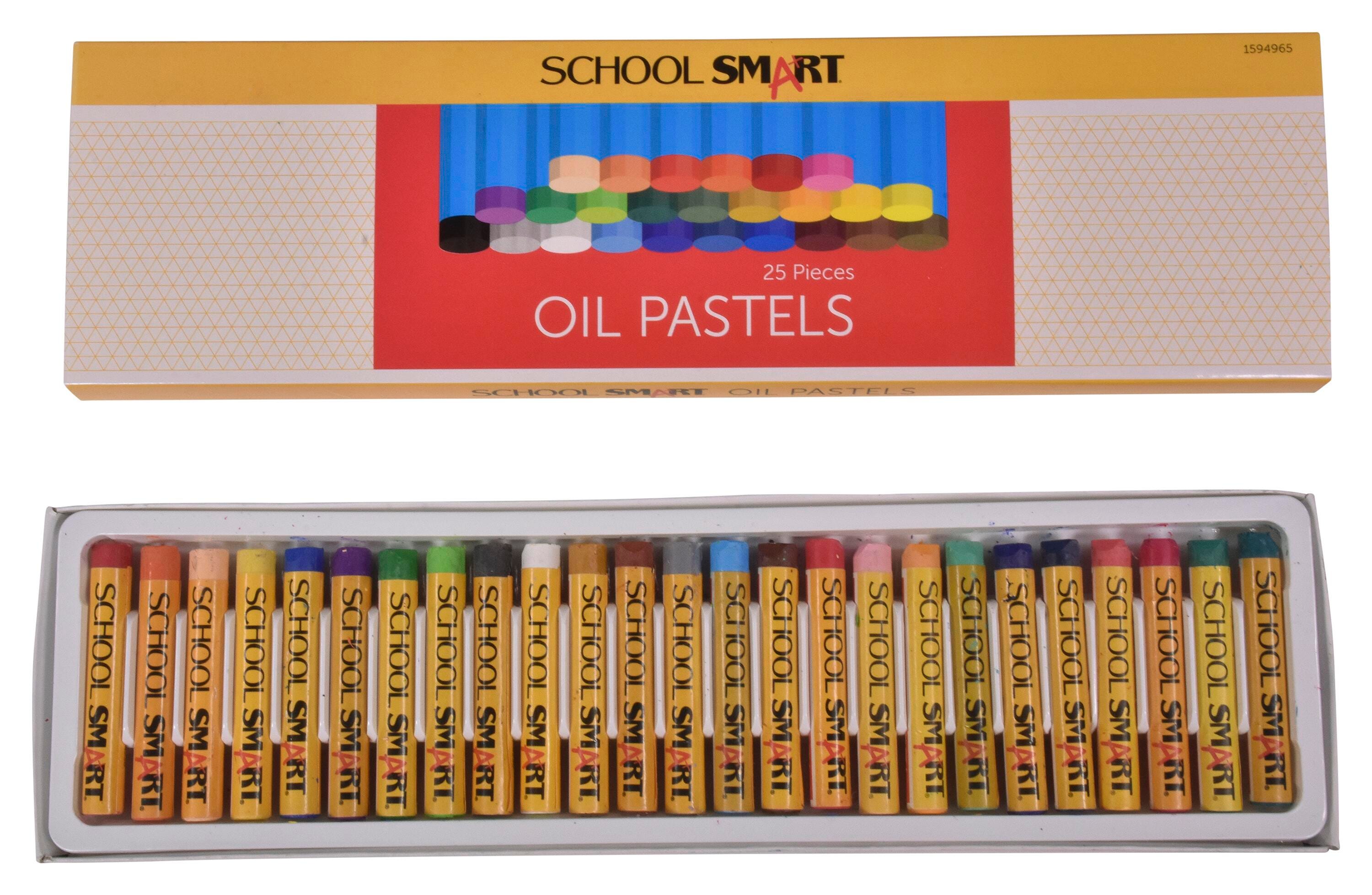 School Smart Oil Pastels, Assorted Colors, Set of 25 1594965